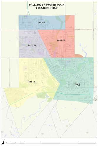 Fall 2026 Water Main Flushing Map