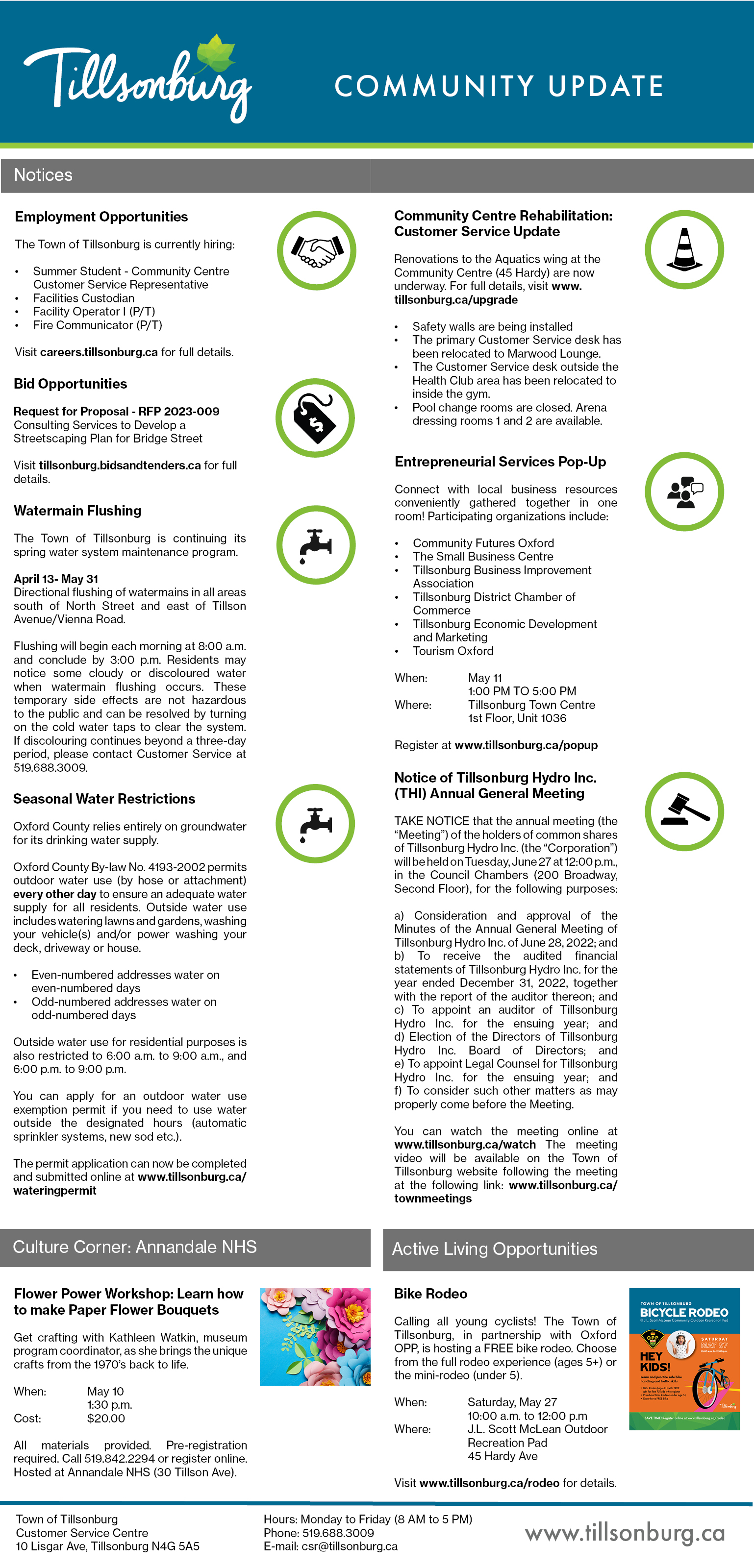 Tillsonburg Update - May 4