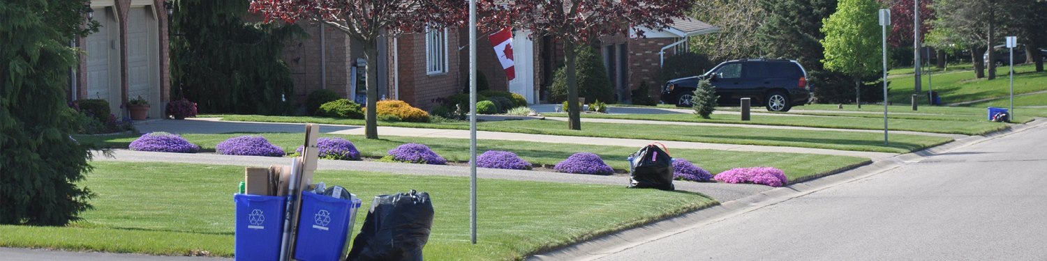 waste collection in Tillsonburg subdivision