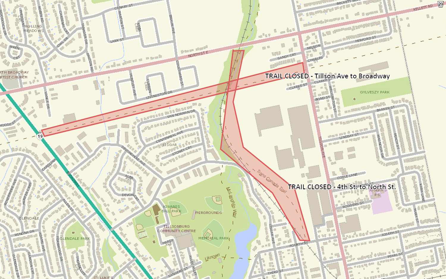 Trans Canada Trail Closure - February 13-17